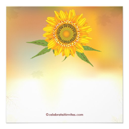 Modern Fall Sunflower Bridal Shower Invitation