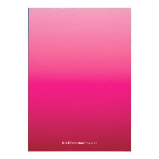 Modern Fancy Hot Pink Sweet Sixteen Birthday Party Custom Invitation
