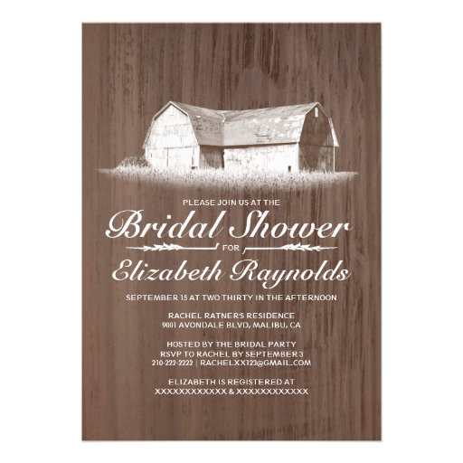 Modern Farm Bridal Shower Invitations