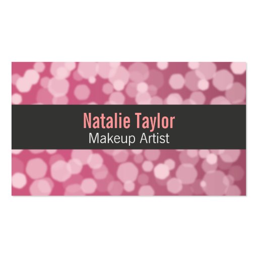 Modern, Fashion, Stylish, Ruby, Makeup Artist Business Card (front side)