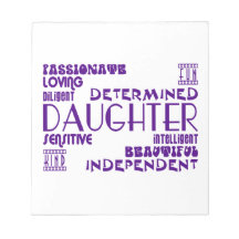 Modern Feminine Chic & Stylish Daughters Memo Pad