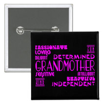 Modern Feminine Chic Stylish Grandmas Grandmothers Pin