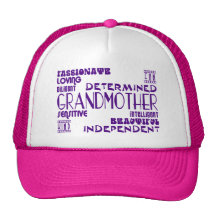 Modern Feminine Chic Stylish Grandmas Grandmothers Trucker Hat