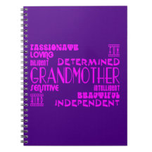 Modern Feminine Chic Stylish Grandmas Grandmothers Note Book