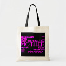 Modern Feminine Chic & Stylish Moms & Mothers Canvas Bag