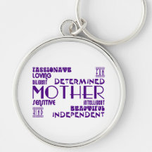Modern Feminine Chic & Stylish Moms & Mothers Key Chain