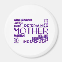 Modern Feminine Chic & Stylish Moms & Mothers Refrigerator Magnets