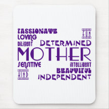 Modern Feminine Chic & Stylish Moms & Mothers Mouse Pad