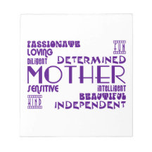 Modern Feminine Chic & Stylish Moms & Mothers Memo Notepad