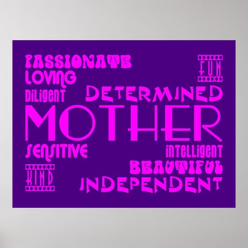 Modern Feminine Chic & Stylish Moms & Mothers Print