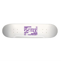 Modern Feminine Chic & Stylish Sisters Custom Skateboard