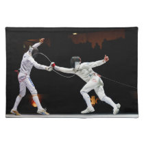 Modern Fencing Sword Fighting Dual Placemats