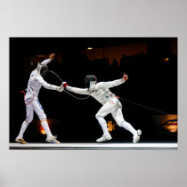 Modern Fencing Sword Fighting Dual Print