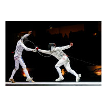 Modern Fencing Sword Fighting Dual Print