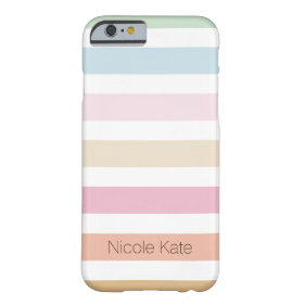 modern fine pastel color monogram barely there iPhone 6 case