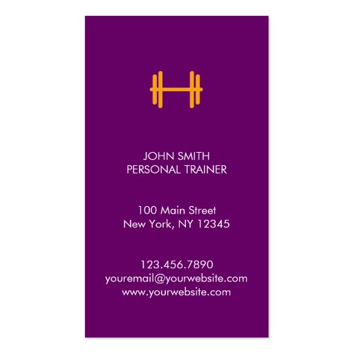 Modern Fitness/Personal Trainer Business Card