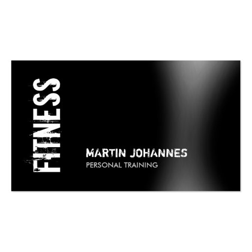 Modern Fitness Personal Trainer Business Card