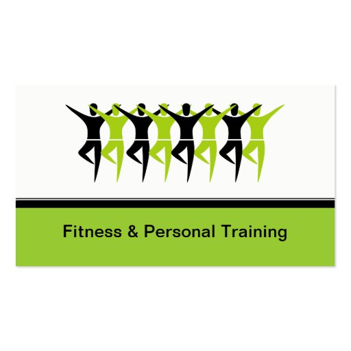 Modern Fitness & Personal Trainer Business Cards (front side)