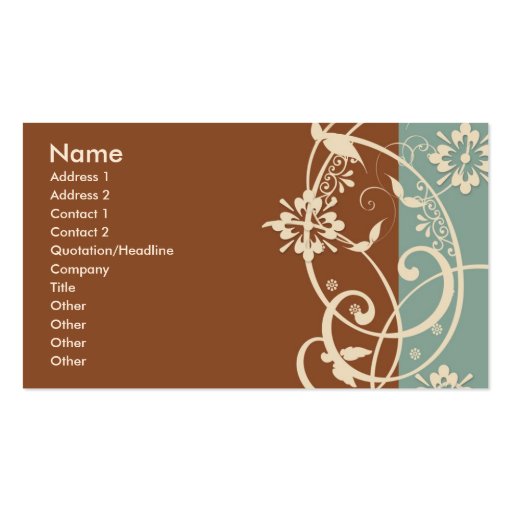 Modern Flare Business Card (front side)