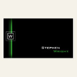 Modern Floating Monogram Square 2 business cards