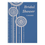 Modern Floral Bridal Shower - Blue Invitations
