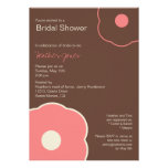 Modern Floral Bridal Shower Invitation Coral Pink
