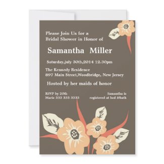 Modern Floral Bridal Shower invitations invitation