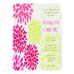 Modern Floral Chrysanthemum Wedding Invitations invitations