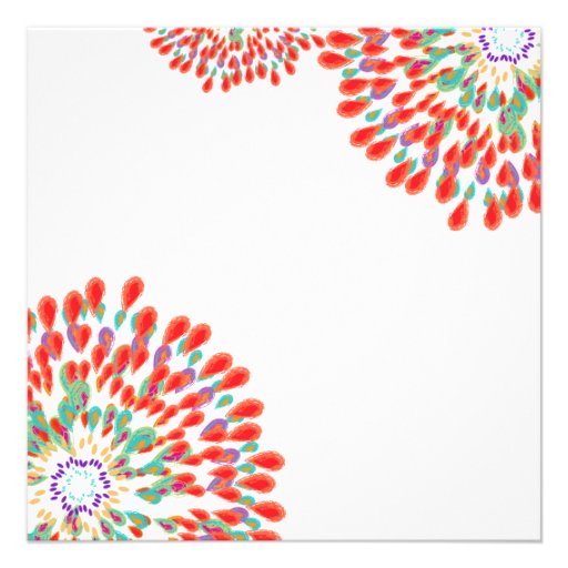 Modern Floral Chrysanthemum Wedding Invitations