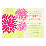 Modern Floral Chrysanthemum Wedding Invitations invitations