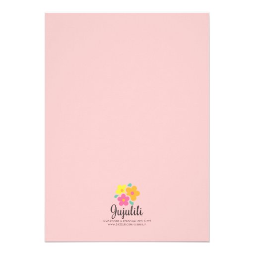 Modern Floral Colorful Spring Cute Birthday Party Custom Announcement