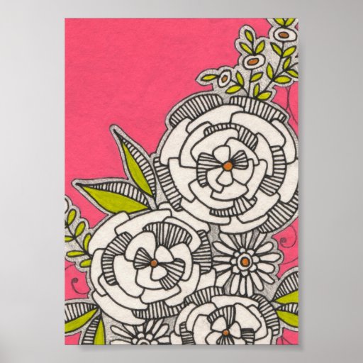 Modern Floral Graphic Print Modern Floral Graphic Print