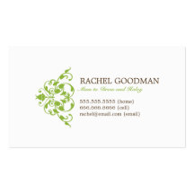 Modern Floral Mommy Card / Personal Calling Card Business Card