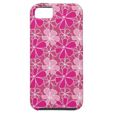 Modern Floral Pattern - Pink iPhone 5 Covers