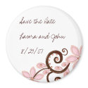 Modern Floral Save the Date Magnet