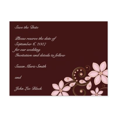 Modern Floral Save the Date Postcard