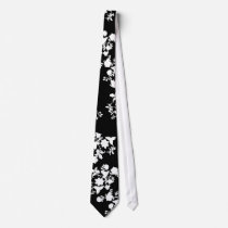 modern floral silhouette tie ties