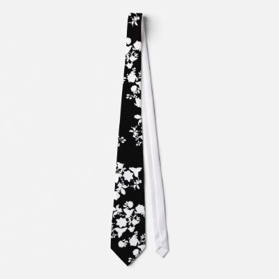 modern floral silhouette tie by candypie