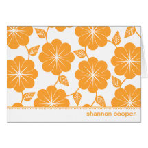 Modern Floral Vines Gold Custom Thank You Cards