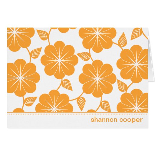 Modern Floral Vines Gold Custom Thank You Cards