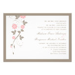 Modern Floral Wedding Invitation - Soft Pink