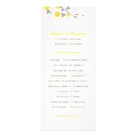 Modern Floral Wedding Program - Mustard Announcements