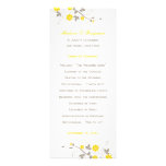 Modern Floral Wedding Program  - Mustard Custom Invite