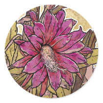Modern Florals: Epiphyllum Flower Round Stickers