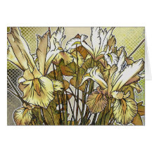 Modern Florals: White Iris Cards