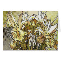 Modern Florals: White Iris Greeting Card
