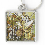 Modern Florals: White Iris keychains