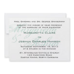 Modern Flourish Blue Wedding Invitation