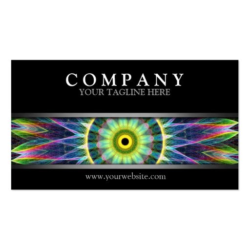 Modern Flower Eye Mandala Business Card Template