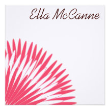Modern Flower Petals in Pink Personalized Invitation